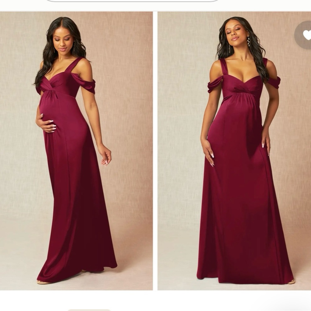 Azazie Burgundy Maternity Dress